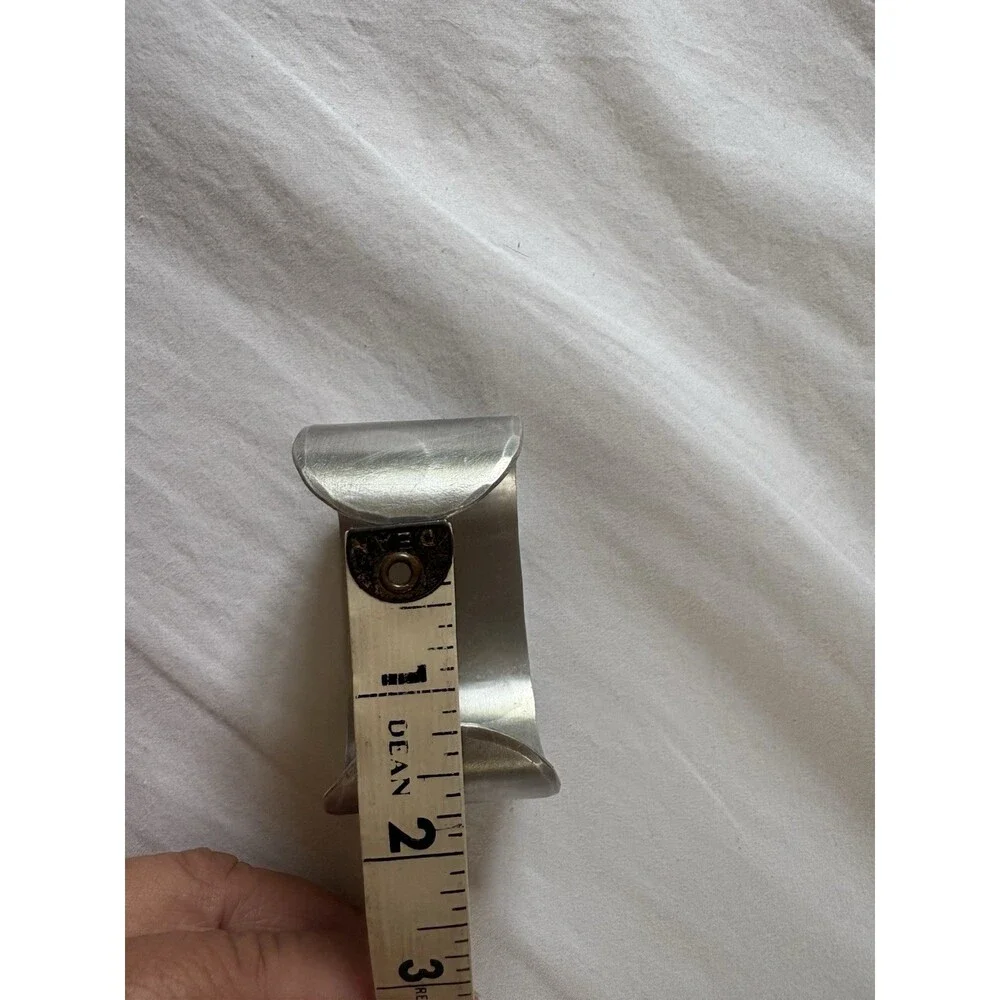 Pewter Bracelet by Wendell August Forge Hand Wrought Vintage Flowers Cuff 7-7.5
